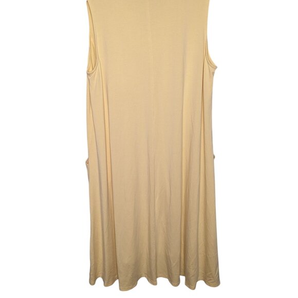 J Jill Dress Women Large P Sleeveless Stretch Wearever Collection Butter Yellow - Picture 3 of 6